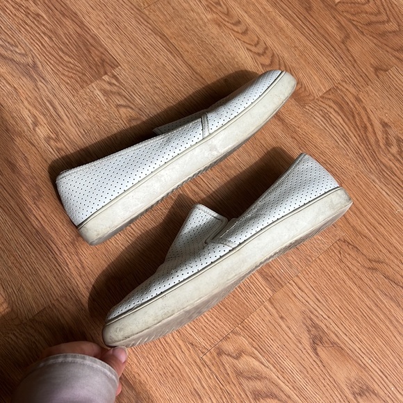 white leather perforated slip ons - Picture 3 of 3